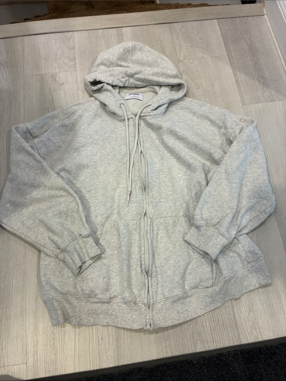Old Navy Light Gray Zip-Up Hoodie
